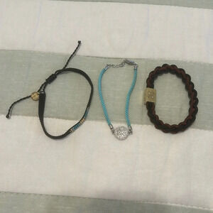 Rustic cuff set of 3 bracelets